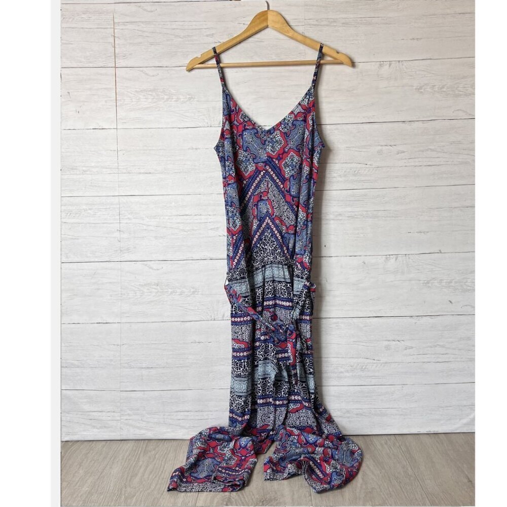 Tommy Bahama Jumpsuit Womens Size Medium Riviera Tile Cropped Wide Leg Paisley